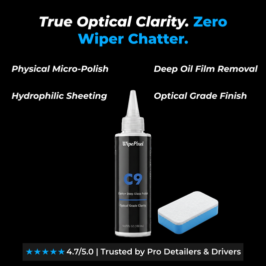 WipePixel C9 Pro Glass Polish: Deep Oil Film Remover, 5 OZ (150ml)