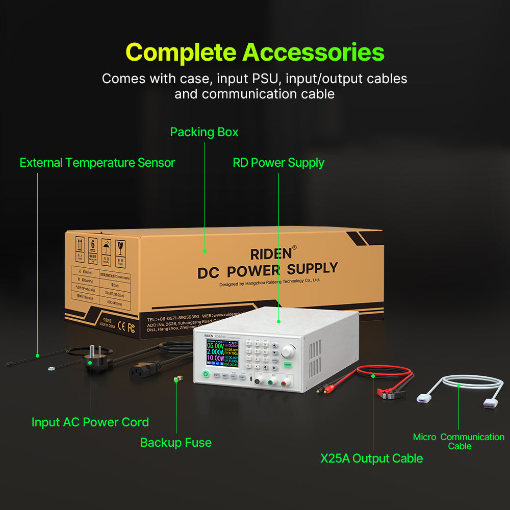 RIDEN RD6006 Bench DC Power Supply, Complete Assembled Unit, 60V 6A 360W
