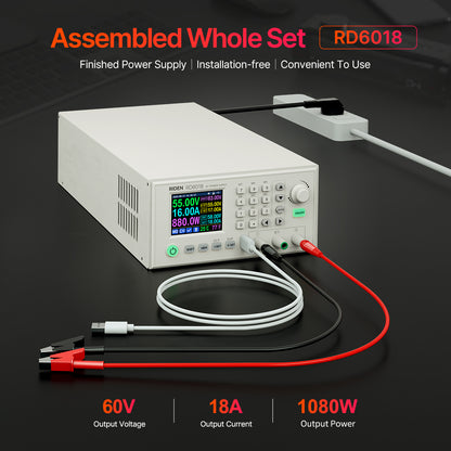 RIDEN RD6018 Bench DC Power Supply, Complete Assembled Unit, 60V 18A 1080W