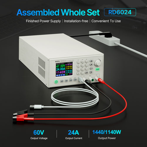 RIDEN RD6024 Bench DC Power Supply, Complete Assembled Unit, 60V 24A 1440W