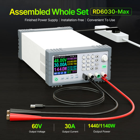 RIDEN RD6030-Max Bench DC Power Supply, Complete Assembled Unit, 60V 30A 1440W