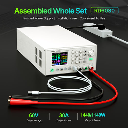 RIDEN RD6030 Bench DC Power Supply, Complete Assembled Unit, 60V 30A 1440W